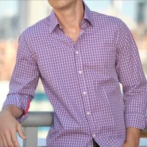 Jack Maverick Long Sleeve Woven‎ Dress Shirt Pink Plaid XL Tall Stitch Fix Nwt